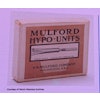 1912: James T. Greely invented the first real disposable syringes and patented their design in 1912. Merck legacy company H.K. Mulford used his patented technology for their Mulford Hypo-Units ready-to-use, sterile disposable syringes. They became ideal for use on the battlefield during World War I. (Credit: Merck Historical Archives)