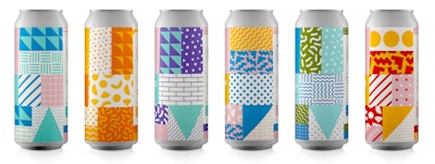 From its glassware to its beer cans, Oakland, Calif.-based Temescal Brewing plays with multiple elements of Memphis design across all its brand assets.