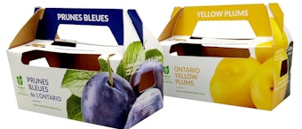 These paperboard carriers are shipped to grower facilities where operators erect and fill them.