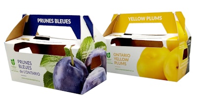 These paperboard carriers are shipped to grower facilities where operators erect and fill them.