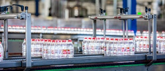The line achieves speeds of 48,000 bottles/hour (bph).