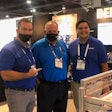 Chris Noble and Ray DiVirgilio of Belden with Glenbrook South student Costa Aralis at PACK EXPO Las Vegas 2021.