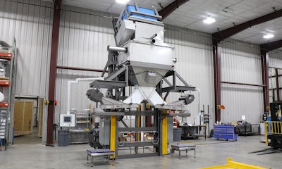 The integrated dry ice process includes a crusher, scale system, and customized feeder and controls required to report diagnostics.