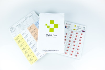 Jones Healthcare Group expands its portfolio of medication adherence packaging with three new blister packs designed for pharmacy automation, and made from sustainable, bio-sourced materials from good natured® (from left to right: the FlexRx™ Reseal, Qube Pro and FlexRx™ One).