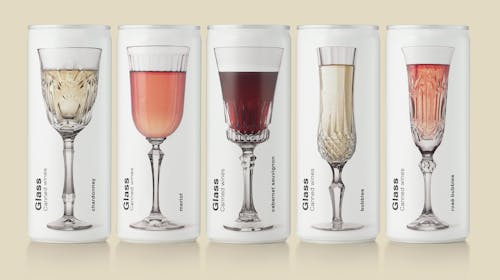 Glass Canned Wines