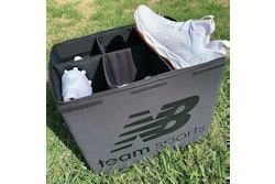 New Balance Team Sports switched to a reusable, returnable pack design to improve branding and reduce waste in a sampling and sizing program that previously shipped product in traditional kraft corrugated.