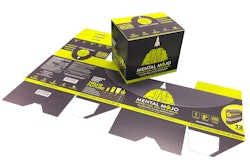 Typical of the short-run projects Spectrum can handle with its new digital press is this carton for a dozen 4-fl-oz bottles of a brain boost supplement.