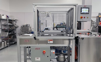 Side external view of Cheeba Chews’ proprietary swabbing station innovation.