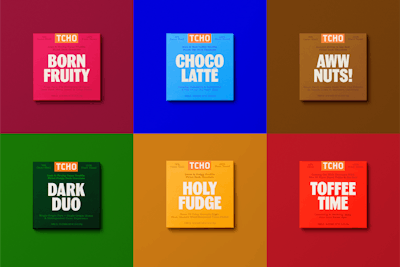 TCHO's chocolate bar packaging AFTER the redesign.