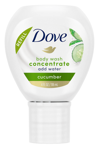 The refill bottles use a proprietary Quick Connect Cap that attaches directly to the reusable bottle for mess-free transfer of the concentrate to the container.