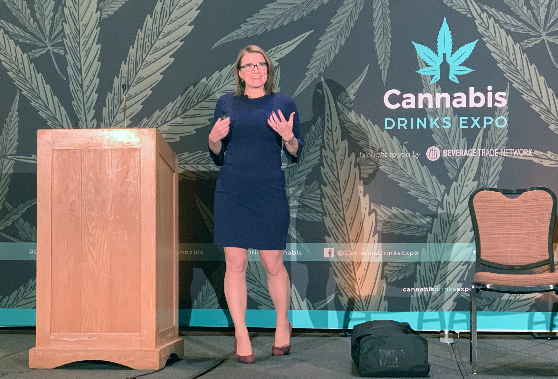 Bethany Gomez, managing director for Brightfield Group, presented at the Cannabis Drinks Expo in Chicago about trends in the industry.