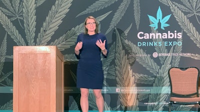 Bethany Gomez, managing director for Brightfield Group, presented at the Cannabis Drinks Expo in Chicago about trends in the industry.