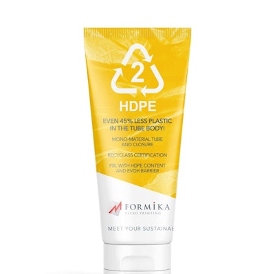 Formika 45% less plastic mono-material tube