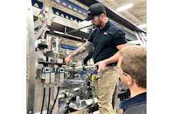 R.A Jones’ technician Jake Young runs a machine diagnostic, a service provided to customers through its asset management program.