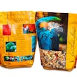This bag immediately draws attention with its vibrant colors and captivating image of a blue-and-gold macaw, and a see-through window allows shoppers to ensure the product is fresh and pest-free.