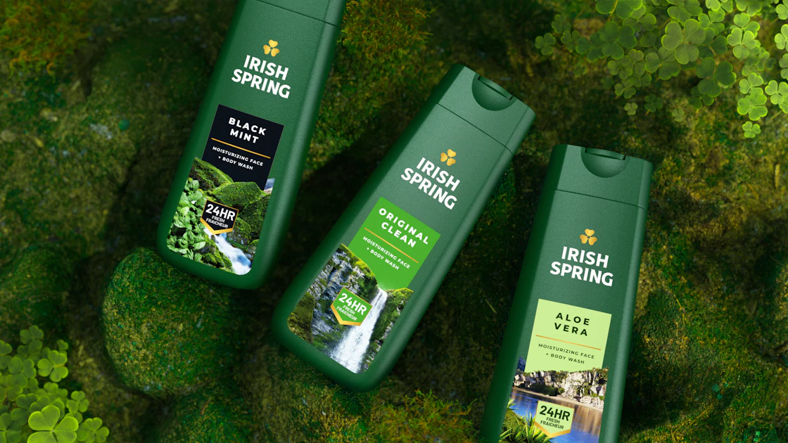 Irish Spring Sticker Irish Spring Rebrands with New Bottle, Graphics | Packaging World
