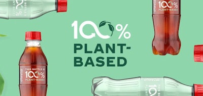 Coca-Cola has produced 900 prototype bottles made from 100% plant-based content.