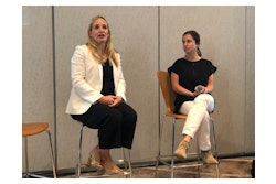 (l. to r.) Danielle Jezienicki, Senior Director of Sustainability for Grove Collaborative, and Emily Tipaldo, Executive Director of the U.S. Plastics Pact