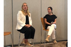 (l. to r.) Danielle Jezienicki, Senior Director of Sustainability for Grove Collaborative, and Emily Tipaldo, Executive Director of the U.S. Plastics Pact
