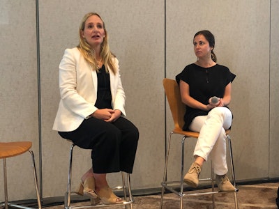 (l. to r.) Danielle Jezienicki, Senior Director of Sustainability for Grove Collaborative, and Emily Tipaldo, Executive Director of the U.S. Plastics Pact