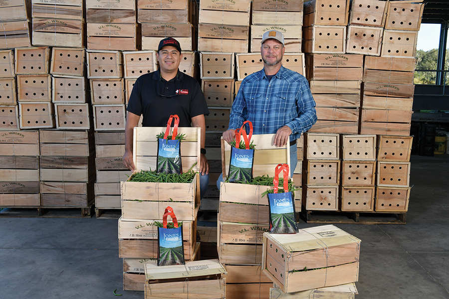 Jones Potato Farm produces more than 250,000 bushels of green beans a year, which go to market under the V.L. Walker and Sons brand.