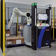 The RPZ-MAX, equipped with Kawasaki Robotics R series general-purpose robots, is a small-footprint, point-of-use palletizer with one or two pallet stations.