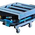 The combination of ROEQ’s TMS-C500 Ext top module and its S-Cart500 Ext cart increases the payload of the MiR250 AMR from 250 to 500 kg.