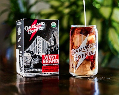 The West Grand blend uses iconic Oakland landmarks on its packaging.