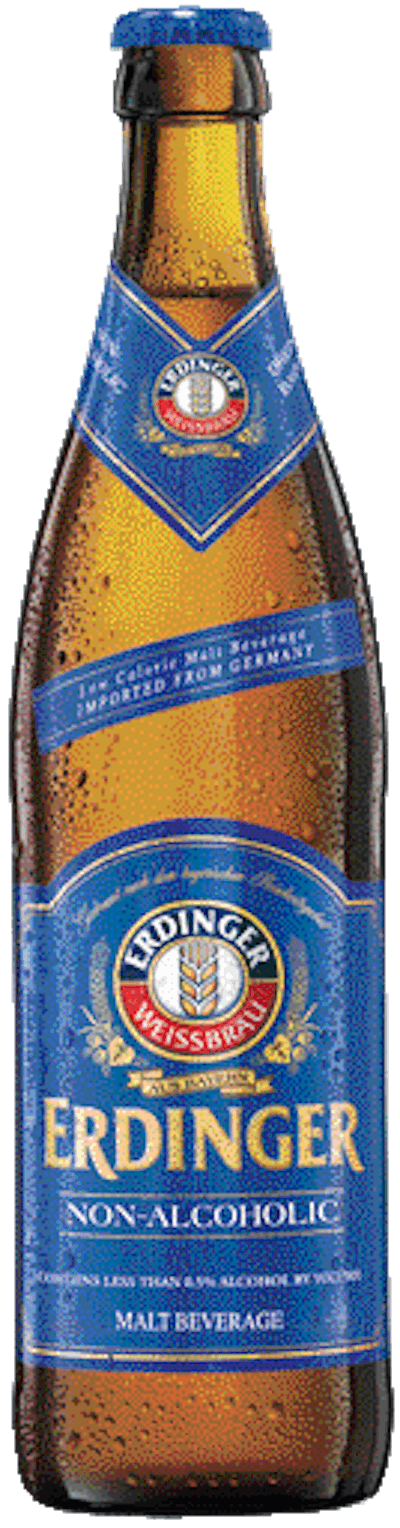 Labeling for Erdinger Non-Alcoholic emphasizes the beverage’s isotonic properties and reduced calories as well as its flavor profile and mouth feel.