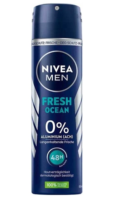 Beginning in May 2021, Beiersdorf began collaborating with Swiss aluminum can company Nussbaum Matzingen AG to develop the first aerosol can made from 100% PCR aluminum.