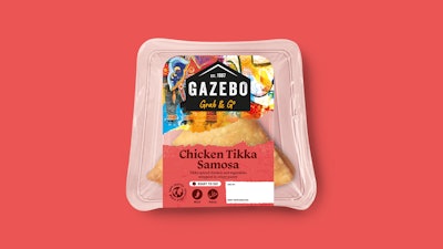 Gazebo's new Chicken Tikka Samosa pack.