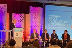 From left, moderator David L. Chesney, MSJ, principal and general manager, DL Chesney Consulting, LLC with Francis RW Godwin, MBA, office director, OC, CDER, FDA; Daniel DeCiero, consumer safety officer, CBER, FDA; Lance M. De Souza, MBA, director, compliance branch, OMPTO, ORA, FDA; and Marea K. Harmon, consumer safety officer, CVM, FDA.