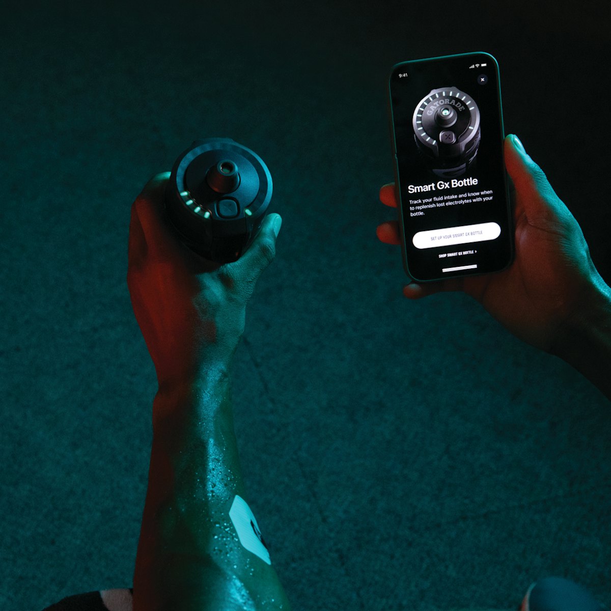 App Keeps Athletes Hydrated via Wearable Sensor, Smart Bottle, & Refill Pod  System