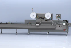 Campbell Wrapper’s new Revolution HS flow wrapper features Allen-Bradley servo drive technology, an easy-clean sanitary design, and quick changeover.