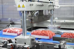 Ground Meat Being Sealed