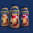 Along with a new hourglass shape, the updated Planters Dry Roasted Peanuts package also got a new label—peanut shaped as well—designed to emphasize the line’s distinctive flavors.