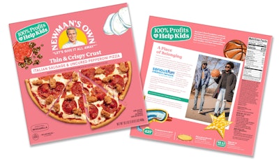 Siblings Sarah and Akeem from New York are featured on the box for Italian Sausage & Uncured Pepperoni Pizza.