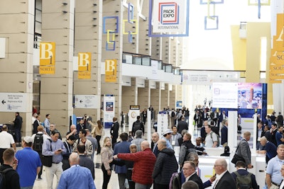 Attendees gather for day one of PACK EXPO International 2022 in Chicago.
