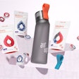 The Air Up system comprises a refillable water bottle and flavor pods, sold in 3-ct pouches, available in a range of colors and flavors, respectively.