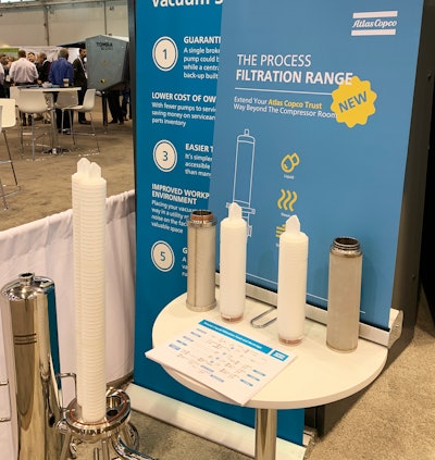 Atlas Copco showed off its new range of process filtration products at PACK EXPO International.