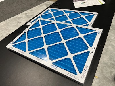This now-commercially available furnace filter application of Clysar's Ultra LEG film, which is a PE-based polyolefin, qualifies for store drop-off recyclability.