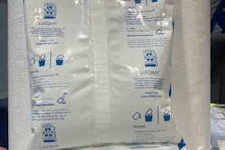 Captured here live on the PACK EXPO floor, the bag has disposal instructions in clear print on the back, using the How2Recycle symbol that consumers are familiar with.