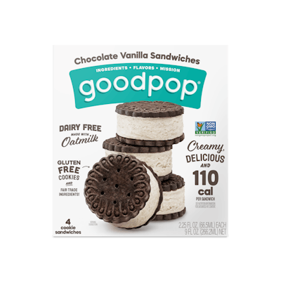 Goodpop's Chocolate Vanilla Sandwiches