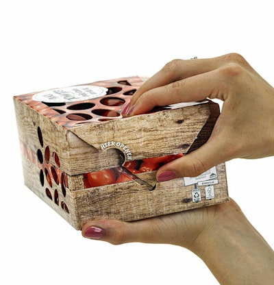 Rutgers Printing & Packaging Solutions board tomato pack.