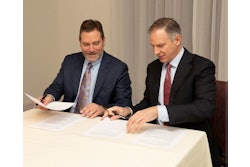 Michael Zamora, Senior Vice President of Product Solutions, ExxonMobil, and Ron Delia, CEO, Amcor.