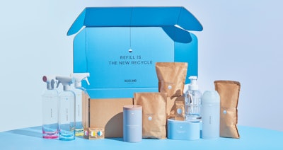 Blueland was among the early adopters of refillable/reusable packaging, offering a Refill-at-home system for household cleaning products.