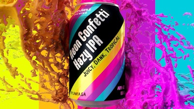 packaging trends for neon confetti Hazy IPA