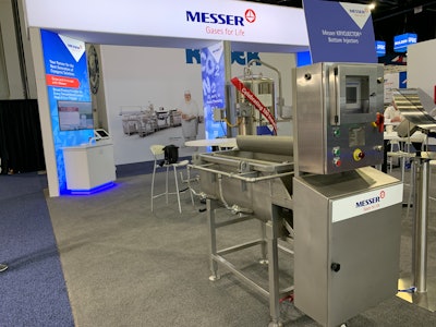 Liquid nitrogen freezing food Messer