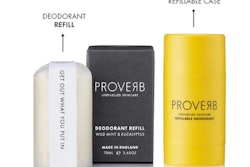 U.K.-based skincare company Proverb explored all material options before deciding on HDPE for its reusable deodorant case.