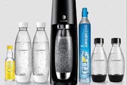 The SodaStream Sparkling Water Maker is a home carbonation system that includes a machine, a carbon dioxide cylinder, and a plastic bottle designed to be reused for up to three years.